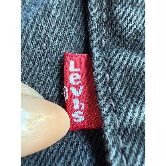 Vintage Y2K Levi's 505 Straight Leg Black Grunge Work Pants Denim Jeans 32X32 - Picture 5 of 8